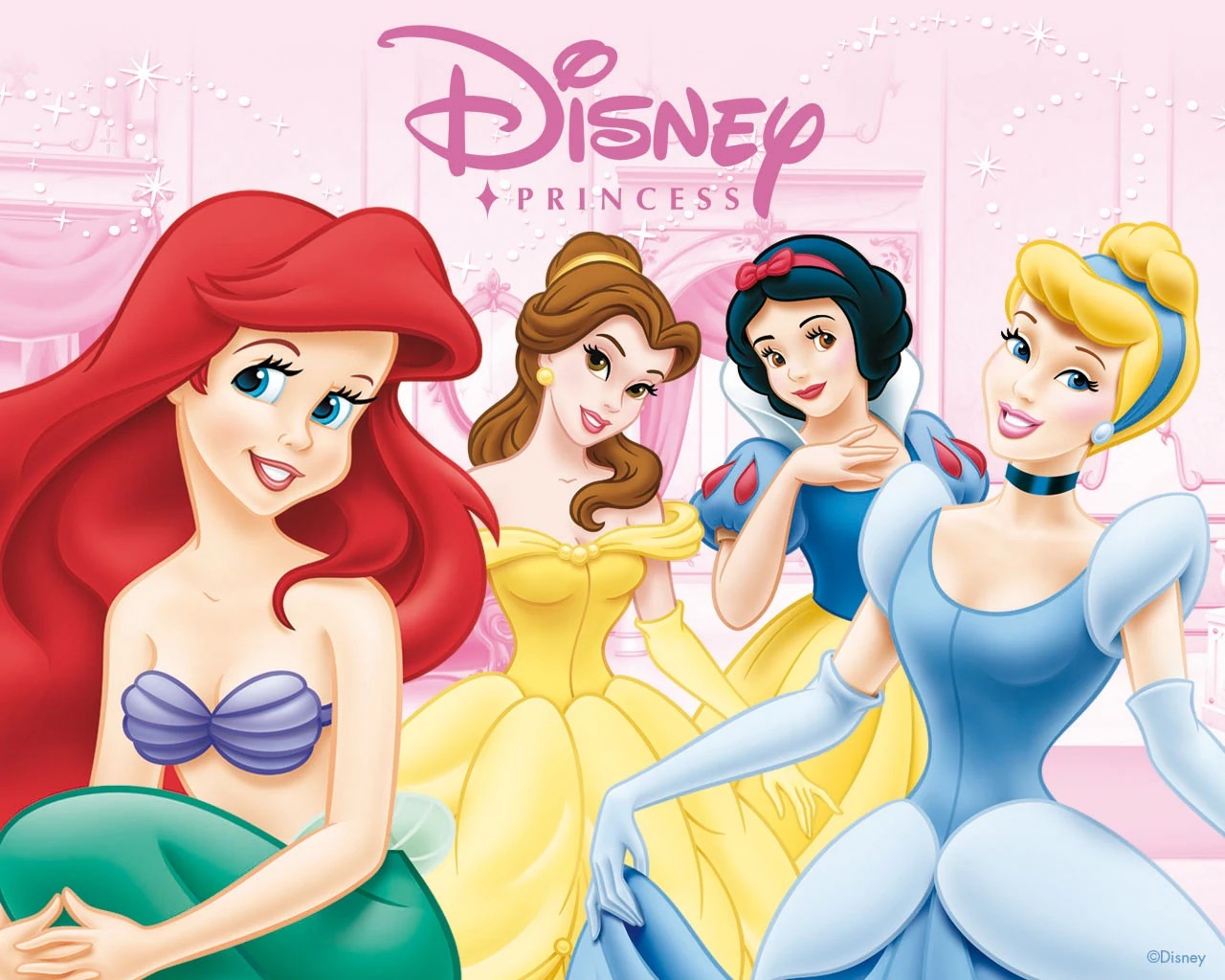 Ariel Belle Snow White and Cinderella Blank Meme Template