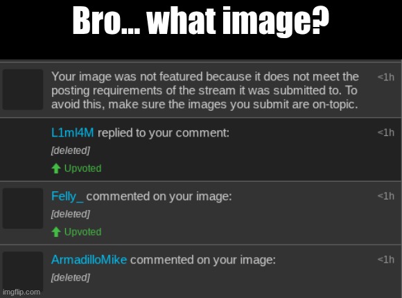 /j | Bro... what image? | image tagged in images | made w/ Imgflip meme maker