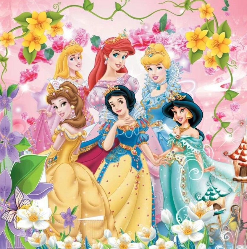 Disney Princesses Wearing Golden Crown Blank Meme Template