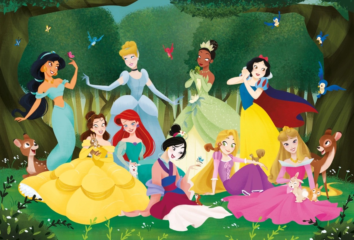 Disney Princesses at the Forest Blank Meme Template