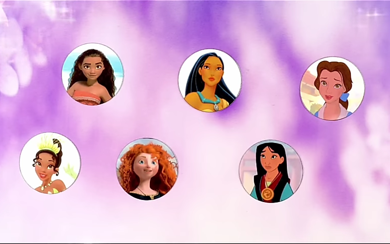 Moana Pocahontas Belle Tiana Merida and Fa Mulan Blank Meme Template