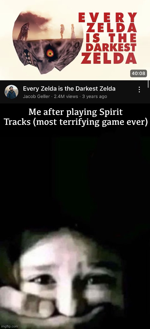 Me after playing Spirit Tracks (most terrifying game ever) | image tagged in covering mouth | made w/ Imgflip meme maker