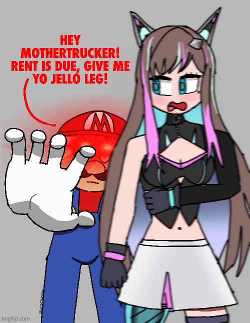 Mario isn’t a good landlord (also Aishii Ai Fanart) and idk if it’s SFW or not | image tagged in memes,fanart,aishii ai,mario | made w/ Imgflip meme maker