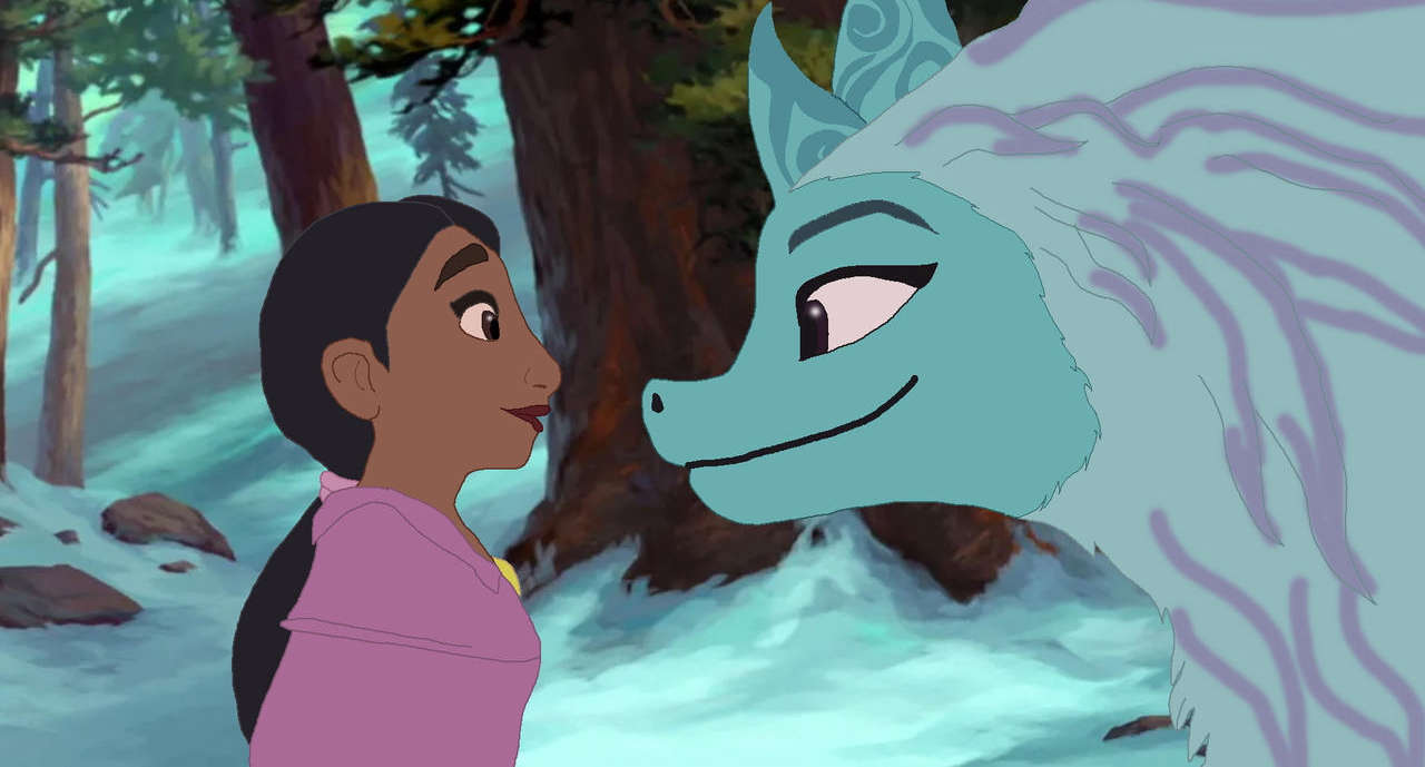 Isabela and Sisu (Sister Dragon) Blank Meme Template
