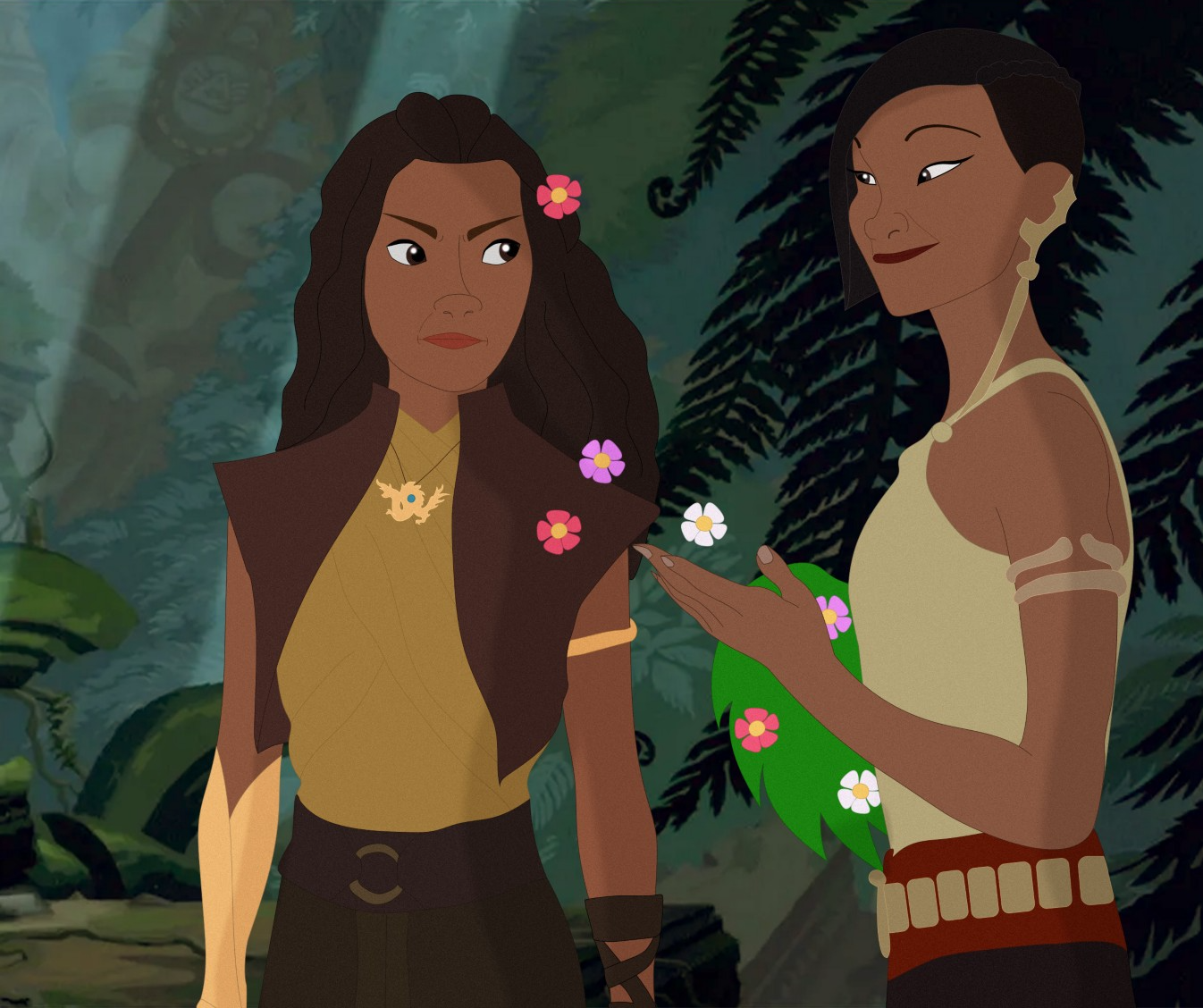 Raya of Heart and Namaari of Fang Blank Meme Template