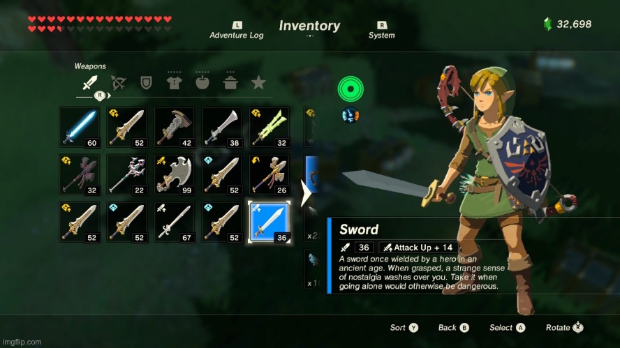 ah yes, a sword… literally | image tagged in botw,zelda,sword,hyrule | made w/ Imgflip meme maker