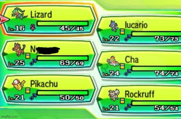 The team I had 3yrs ago in the starting islands | made w/ Imgflip meme maker