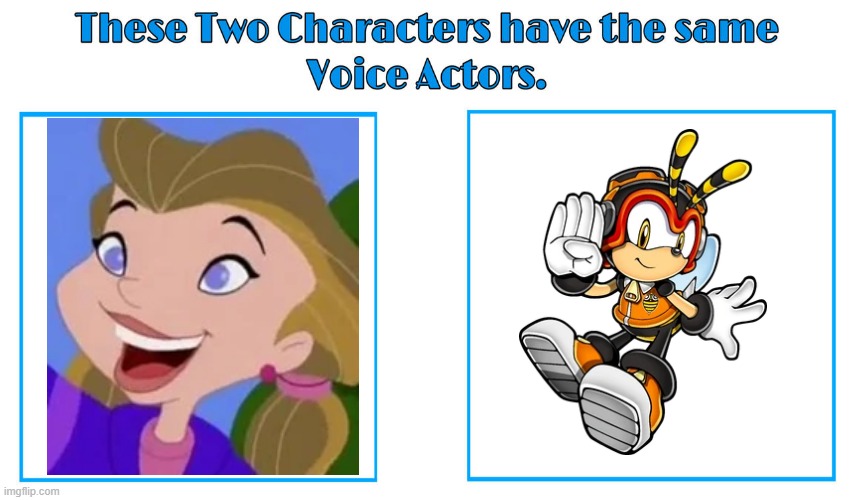 Colleen O'Shaughnessey 2 | image tagged in same voice actor,sonic the hedgehog,sega,juniper lee,cartoon network,colleen o'shaughnessey | made w/ Imgflip meme maker
