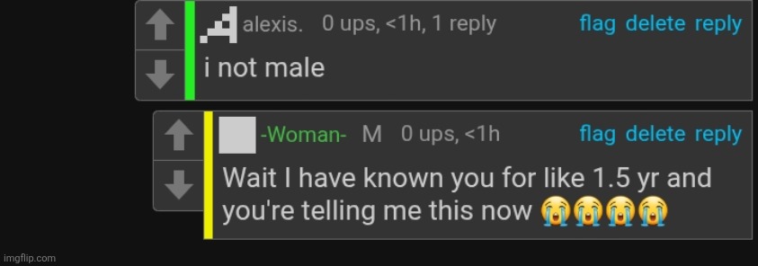 I always thought she was he, that's why I was flirting, I won't anymore | made w/ Imgflip meme maker