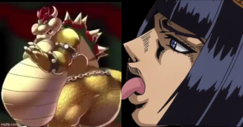 Bowser lick Blank Meme Template