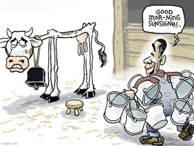 so uhhhhh ill do the whole AXOM event thingie once i got all plans finished k? | image tagged in milking the cow | made w/ Imgflip meme maker
