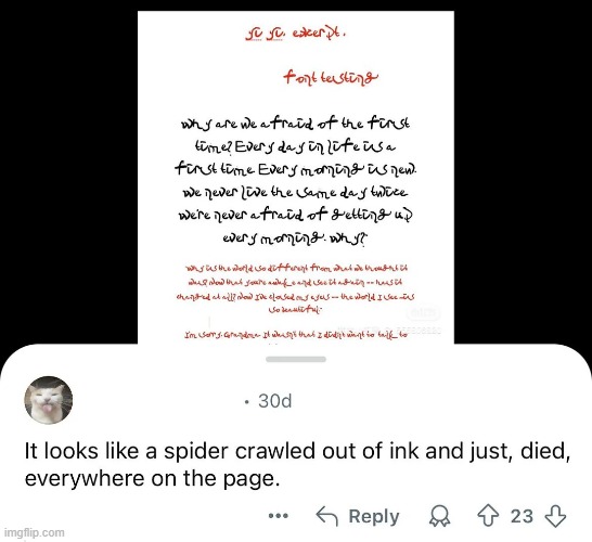 image tagged in font,spider,ink,died | made w/ Imgflip meme maker