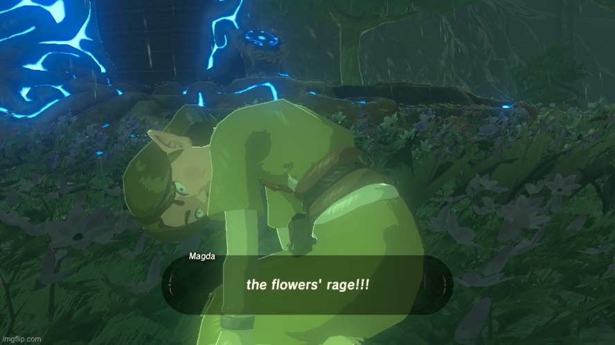 Flower blight Gannon guys, what do I do? ? | image tagged in zelda,botw,boss,flower,link | made w/ Imgflip meme maker