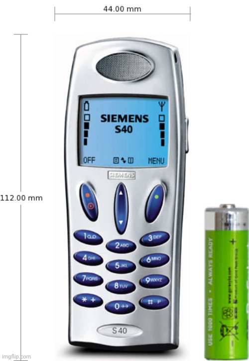 Siemens S40 Size And Dimensions | image tagged in size matters,siemens | made w/ Imgflip meme maker