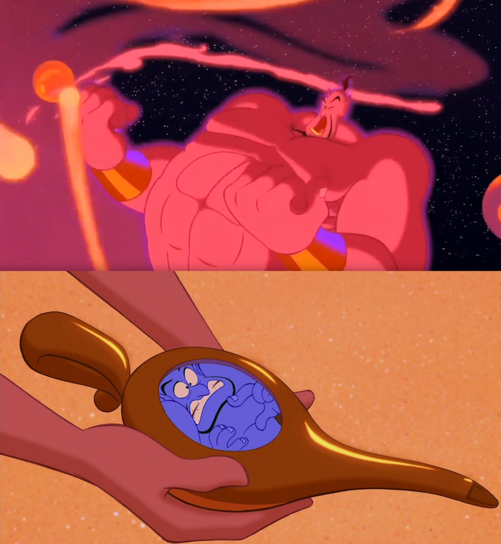 Cosmic lamp size aladdin Blank Meme Template