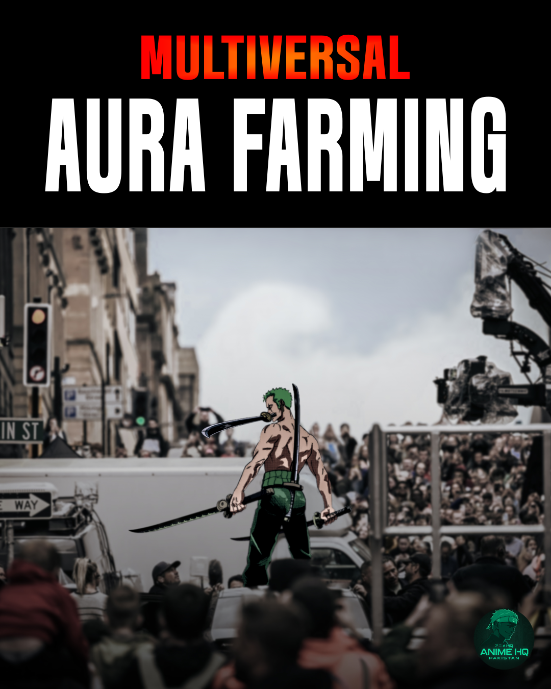 Zoro Aura farming Blank Meme Template