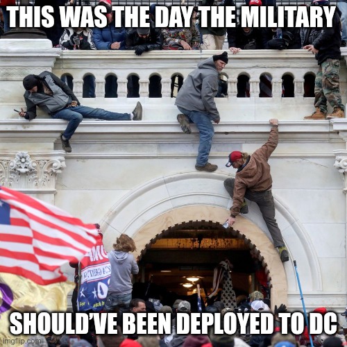 J6 | THIS WAS THE DAY THE MILITARY; SHOULD’VE BEEN DEPLOYED TO DC | image tagged in trump,gop,maga,nazis,fascists,insurrection | made w/ Imgflip meme maker