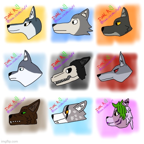 Fictional wolves | image tagged in wolf,wolves,fanart | made w/ Imgflip meme maker