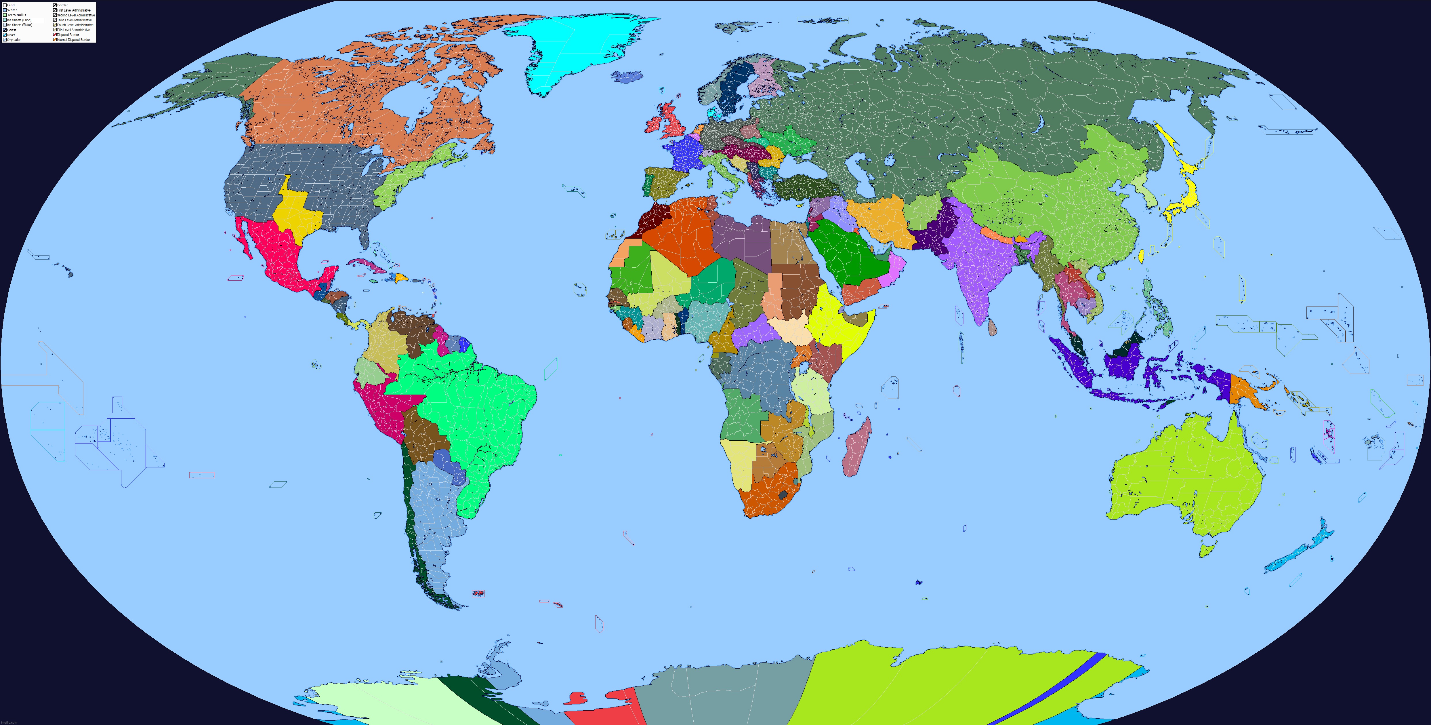 Js made ts alt-history map, what you guys think? (Btw China has a similar color to Australia bc it’s a republic) | made w/ Imgflip meme maker