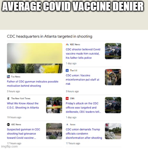 AVERAGE COVID VACCINE DENIER | made w/ Imgflip meme maker
