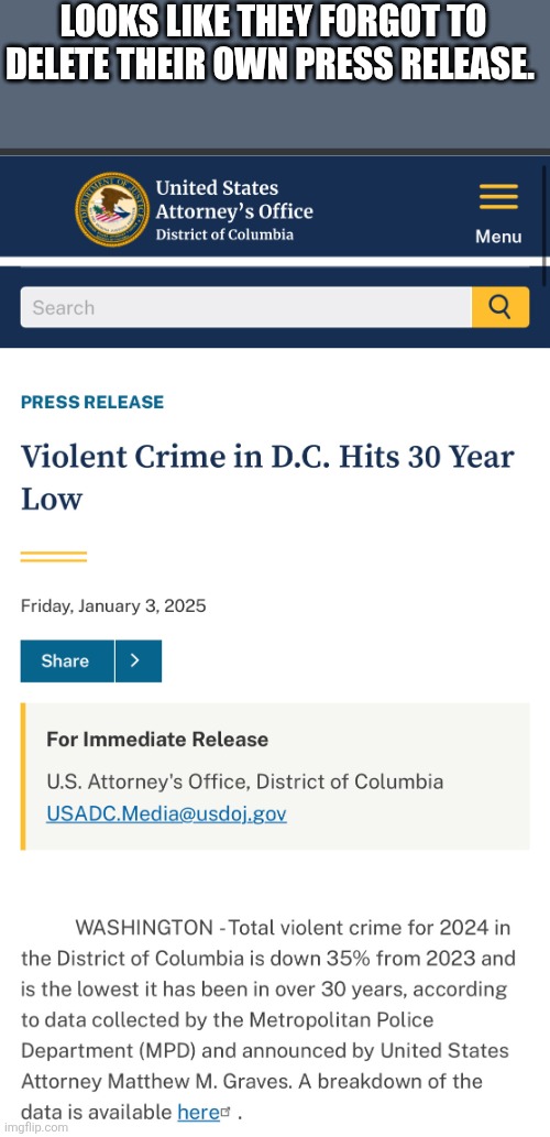 LOOKS LIKE THEY FORGOT TO DELETE THEIR OWN PRESS RELEASE. | made w/ Imgflip meme maker