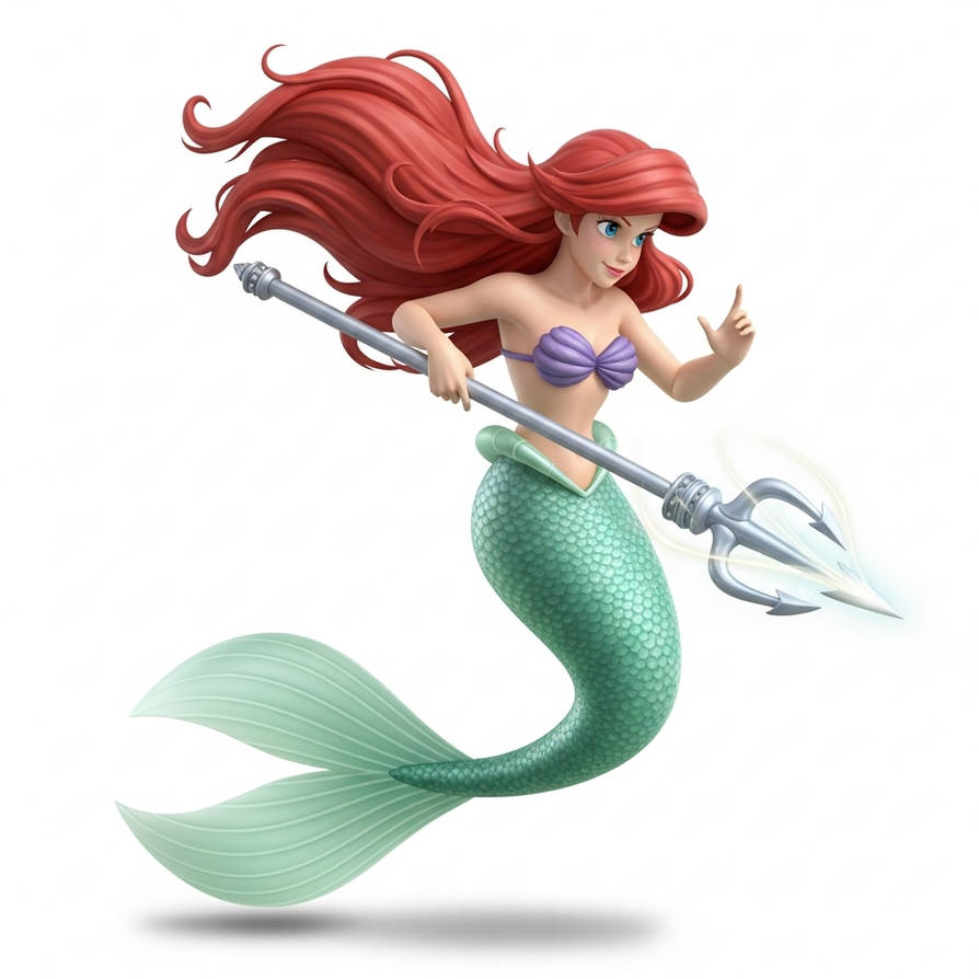 Ariel smash bros Blank Meme Template