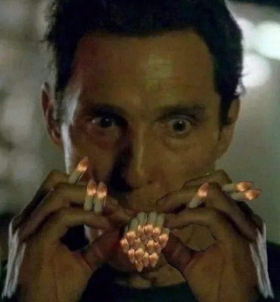 Matthew McConaughey smoking Blank Meme Template