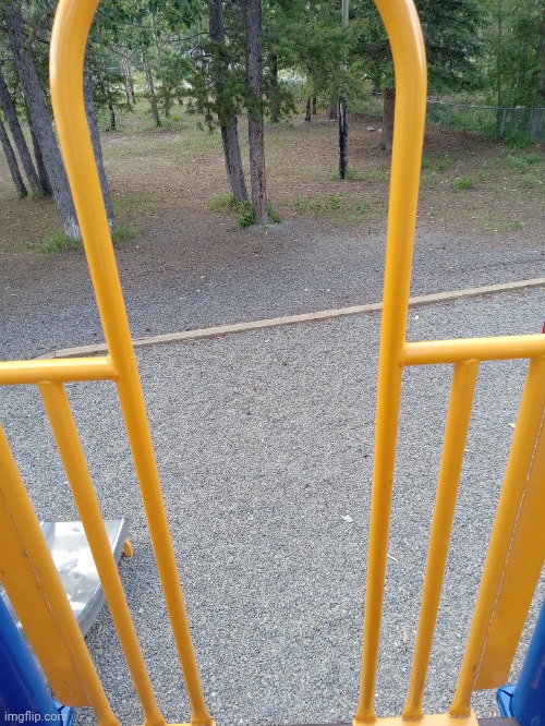 why does this playground have a doorway to nothing | made w/ Imgflip meme maker