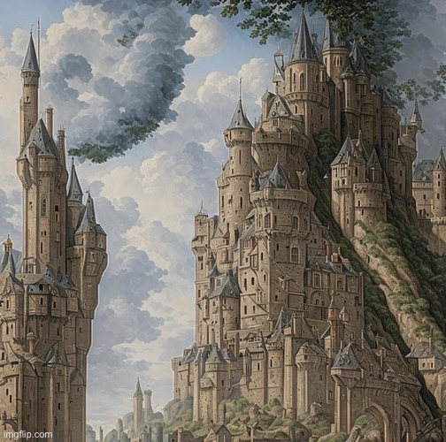 Castles by Franz Miklis | image tagged in hold up wait a minute something aint right | made w/ Imgflip meme maker