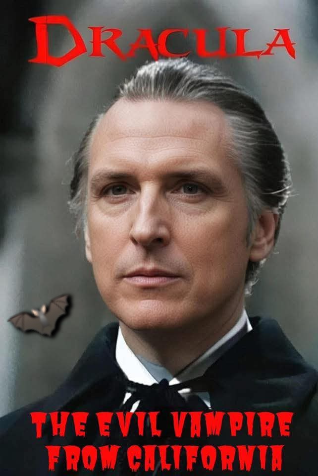Gavin Newsom as Dracula Blank Meme Template
