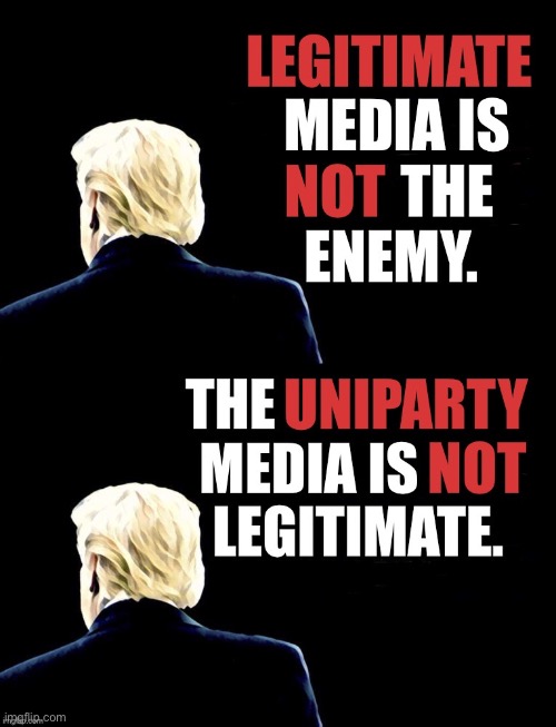 With only occasional exceptions… | image tagged in political meme,uniparty media,illegitimate,legitimate media is not the enemy | made w/ Imgflip meme maker