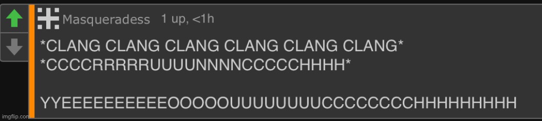 new temp | image tagged in clang clang clang crunch | made w/ Imgflip meme maker