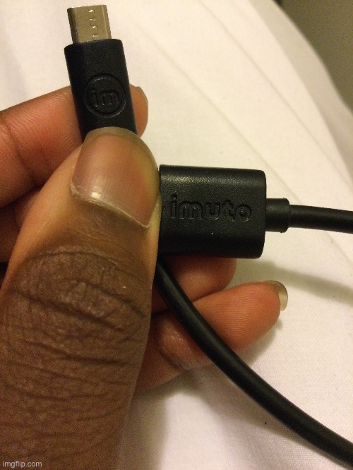 The usb side of my imgflip charger | made w/ Imgflip meme maker