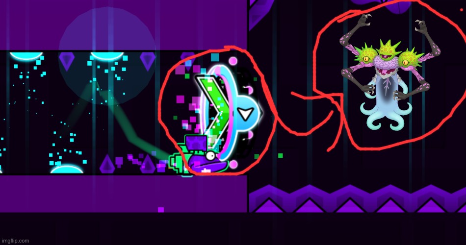 When the gd portals resemble a monster from My Singing Monsters | made w/ Imgflip meme maker