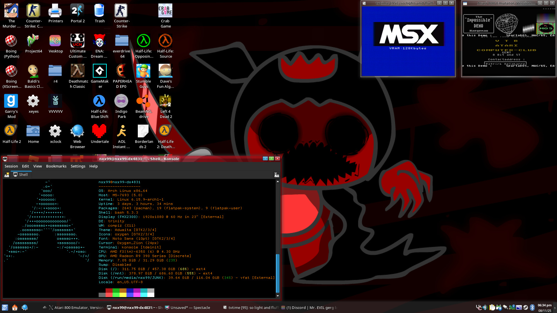 (Arch Linux with TDE + Compiz) Chat what do you think | image tagged in linux,linux desktop,arch linux,i use arch btw | made w/ Imgflip meme maker