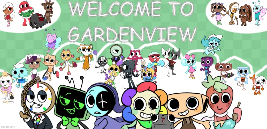A Fan made "Welcome to Gardenview" poster I made, but updated.mp3 | image tagged in welcome to gardenview fan made version 2 0,dandy's world,poster | made w/ Imgflip meme maker