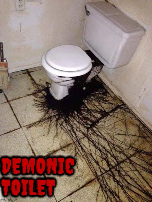 Demonic Toilet | DEMONIC TOILET | image tagged in demonic,high-pitched demonic screeching,creepy,dafuq,what the hell happened here,cursed image | made w/ Imgflip meme maker
