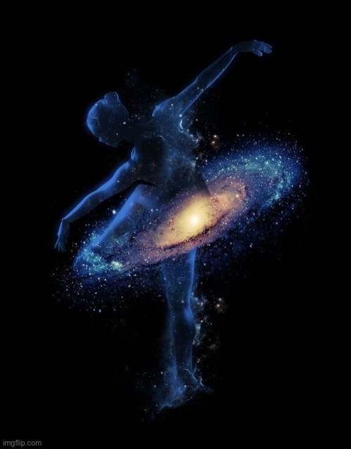 Space Ballerina | image tagged in surrealism,art,space,cosmos,creativity,fun | made w/ Imgflip meme maker