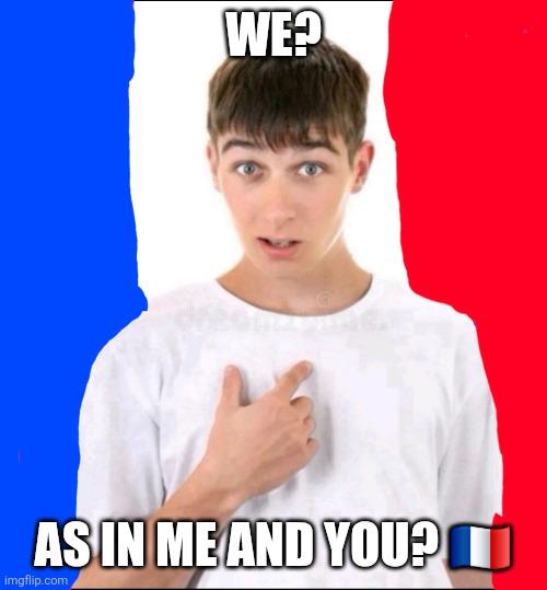 WE? AS IN ME AND YOU? 🇫🇷 | image tagged in what do we want,memes | made w/ Imgflip meme maker