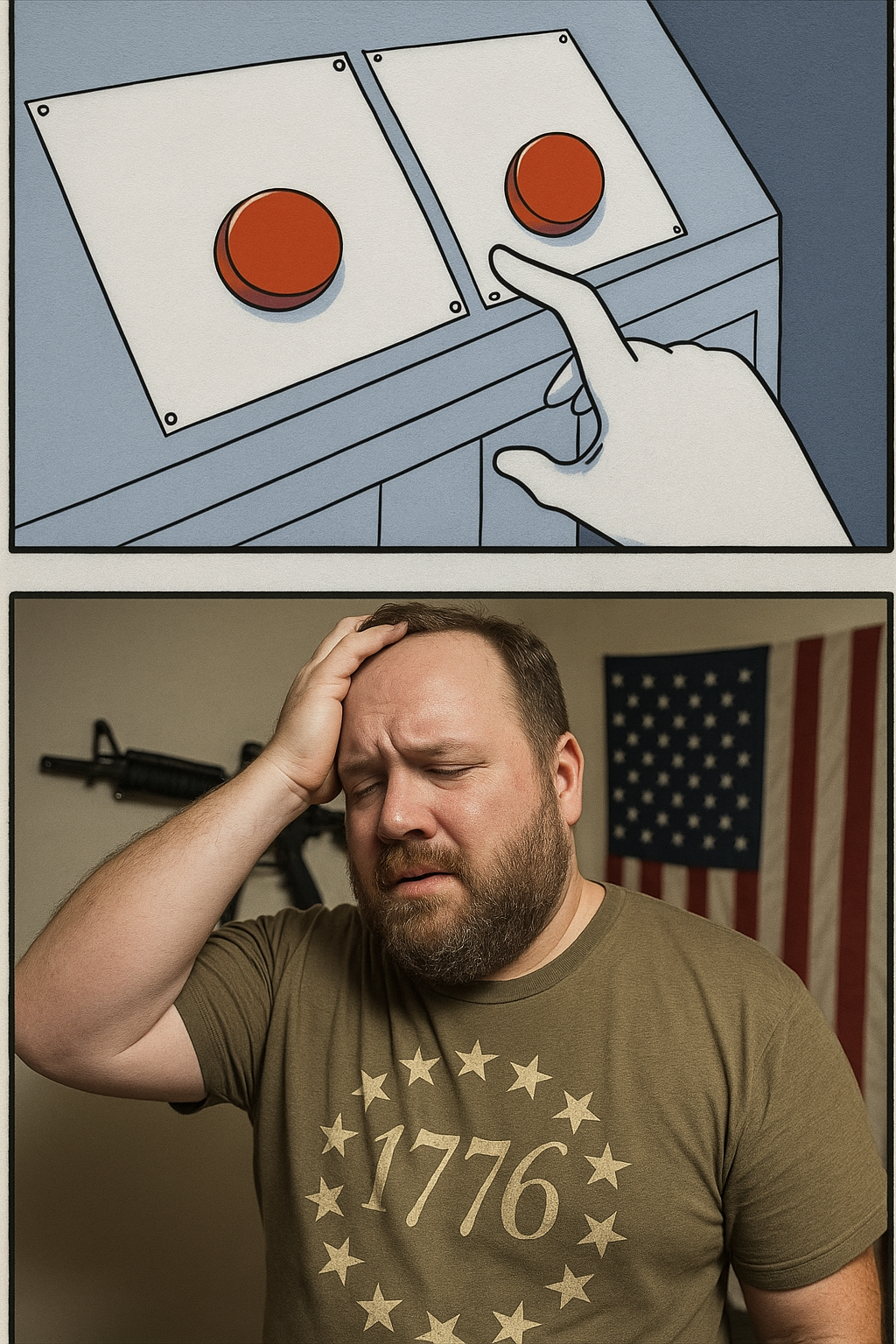 The Small Arms Struggle Blank Meme Template