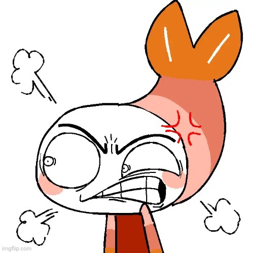 A pissed off shrimp.mp3 | image tagged in angry shrimpo,shrimpo,dandy's world | made w/ Imgflip meme maker