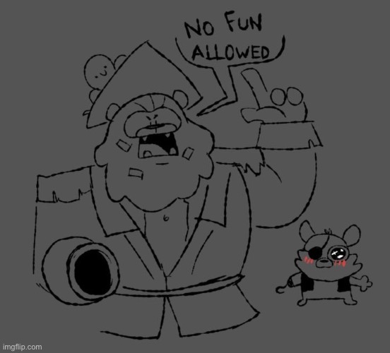 Not my art. | image tagged in foxy,fnaf,no fun,foxy five nights at freddy's | made w/ Imgflip meme maker