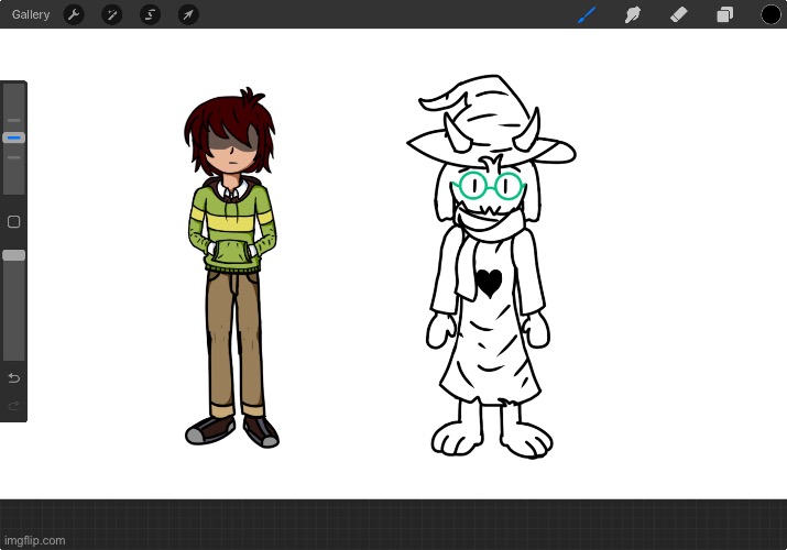 *The power of fluffy goat bois shines within you. (the hat makes him look taller, lol) | image tagged in undertale,deltarune,ralsei,drawing,harry potter goat with a hint of gae | made w/ Imgflip meme maker