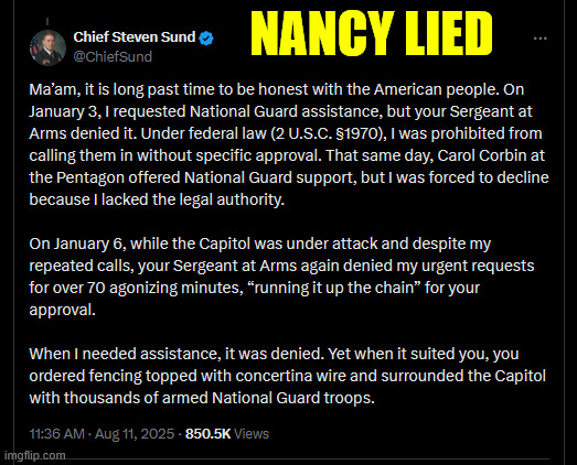 NANCY LIED | made w/ Imgflip meme maker