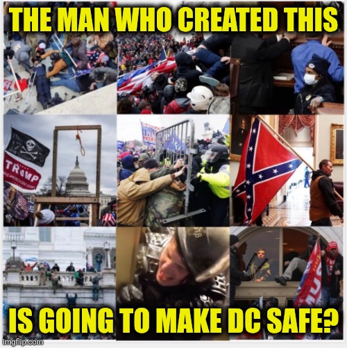 Insurrection Donny | THE MAN WHO CREATED THIS; IS GOING TO MAKE DC SAFE? | image tagged in never forget 01-06-21 | made w/ Imgflip meme maker