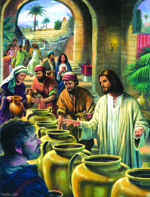 Jesus turns water into wine | made w/ Imgflip meme maker