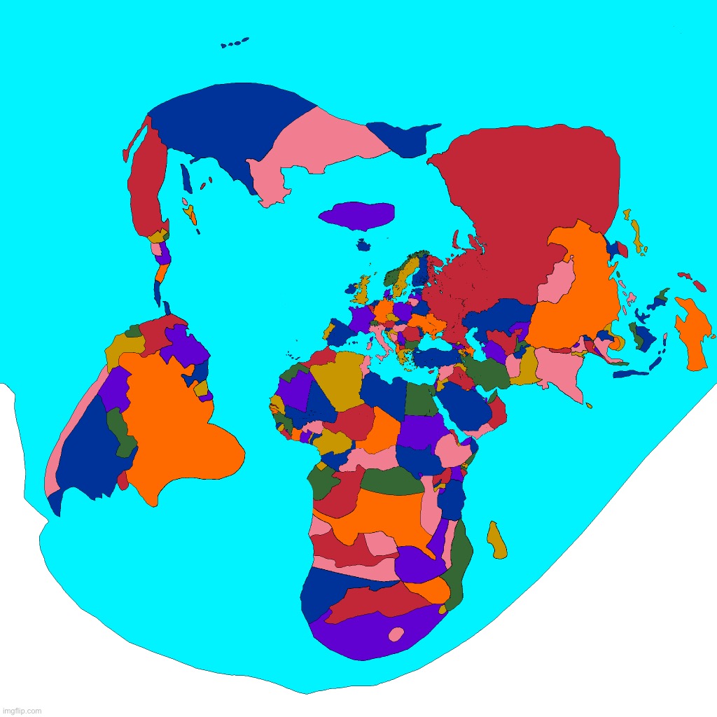 The World Map Centered in Europe (MUCH BETTER) | image tagged in the world map centered in europe much better | made w/ Imgflip meme maker