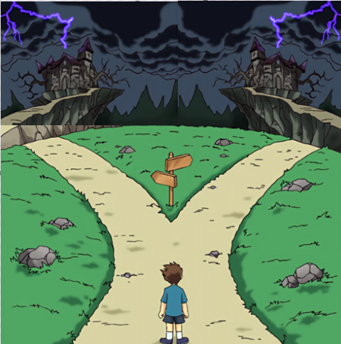 fork in the road Blank Meme Template