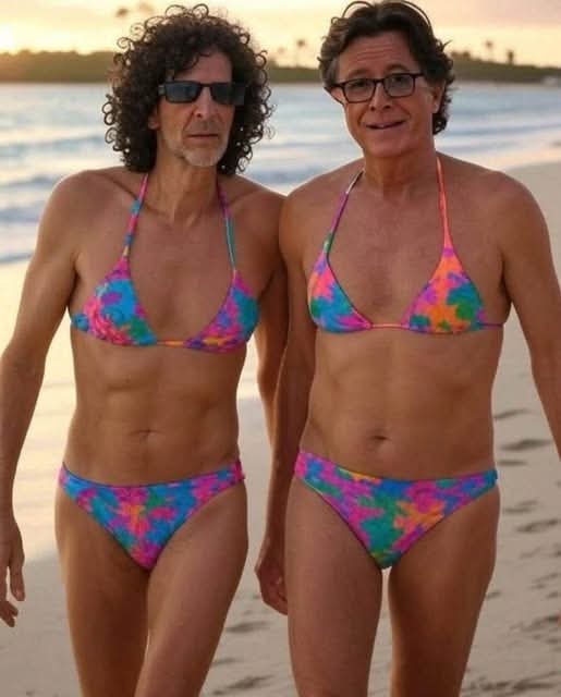 Howard Stern & Stephen Colbert Blank Meme Template