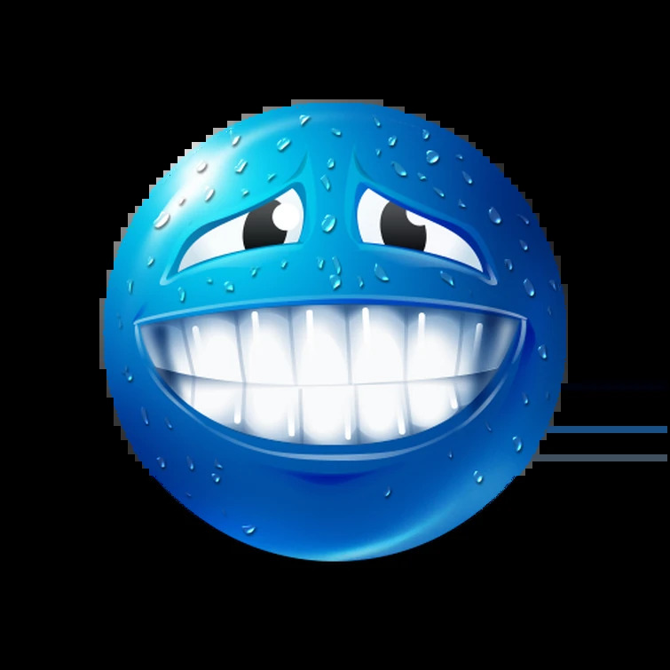blue guy sweating Blank Meme Template
